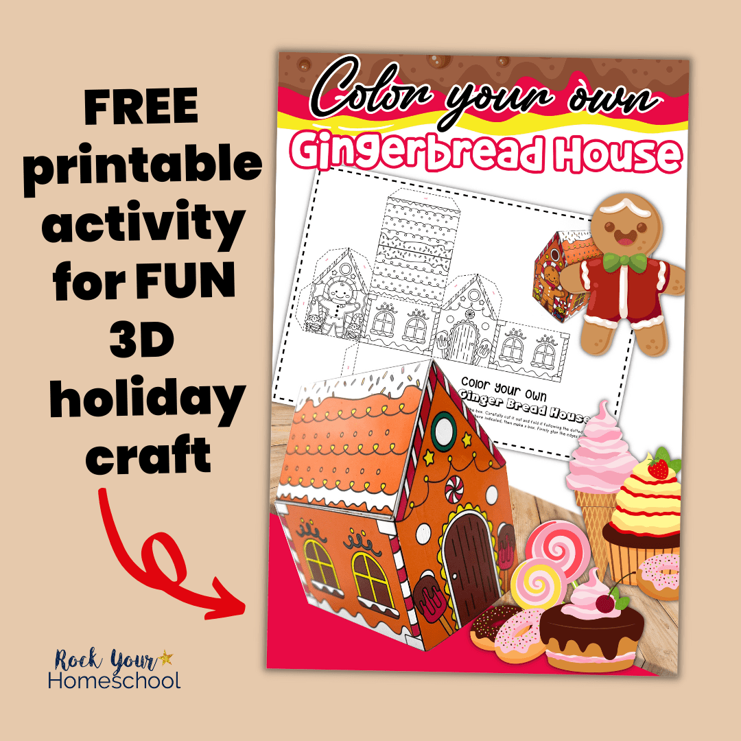 Gingerbread house coloring page d craft