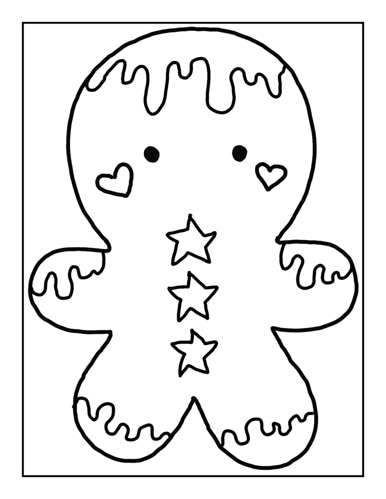 Gingerbread coloring pages