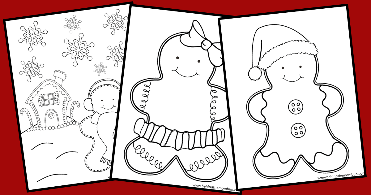 Free gingerbread man coloring page