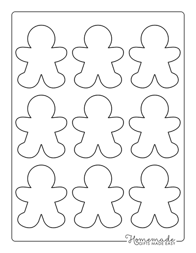 Free printable gingerbread man templates coloring pages