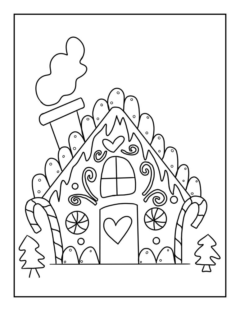 Gingerbread coloring pages