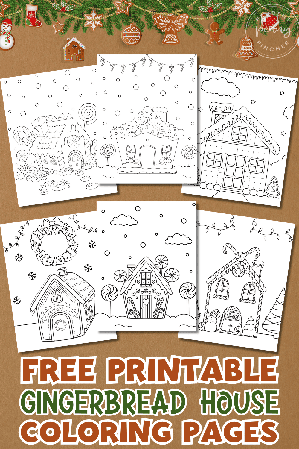 Free gingerbread house coloring pages for kids