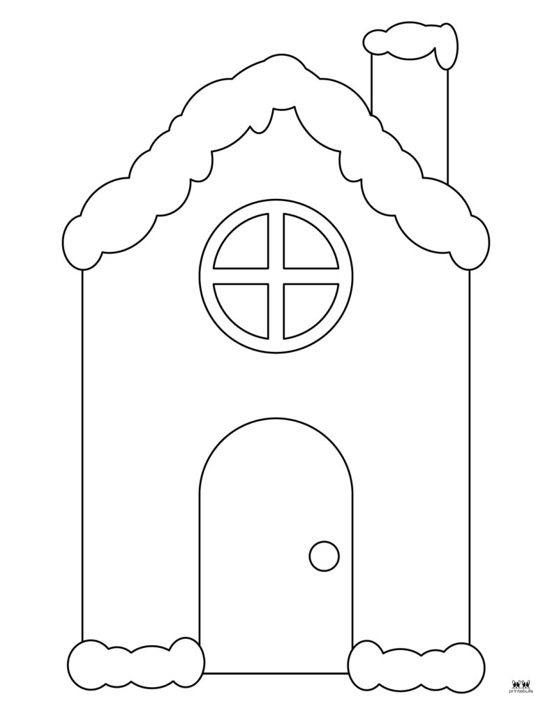 Gingerbread house coloring pages