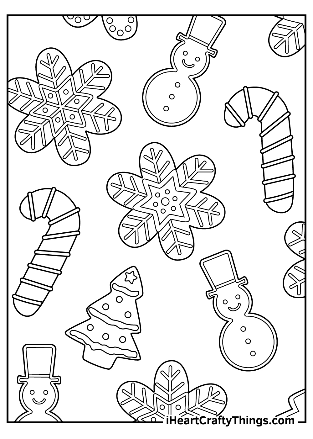 Christmas gingerbread coloring pages free printables