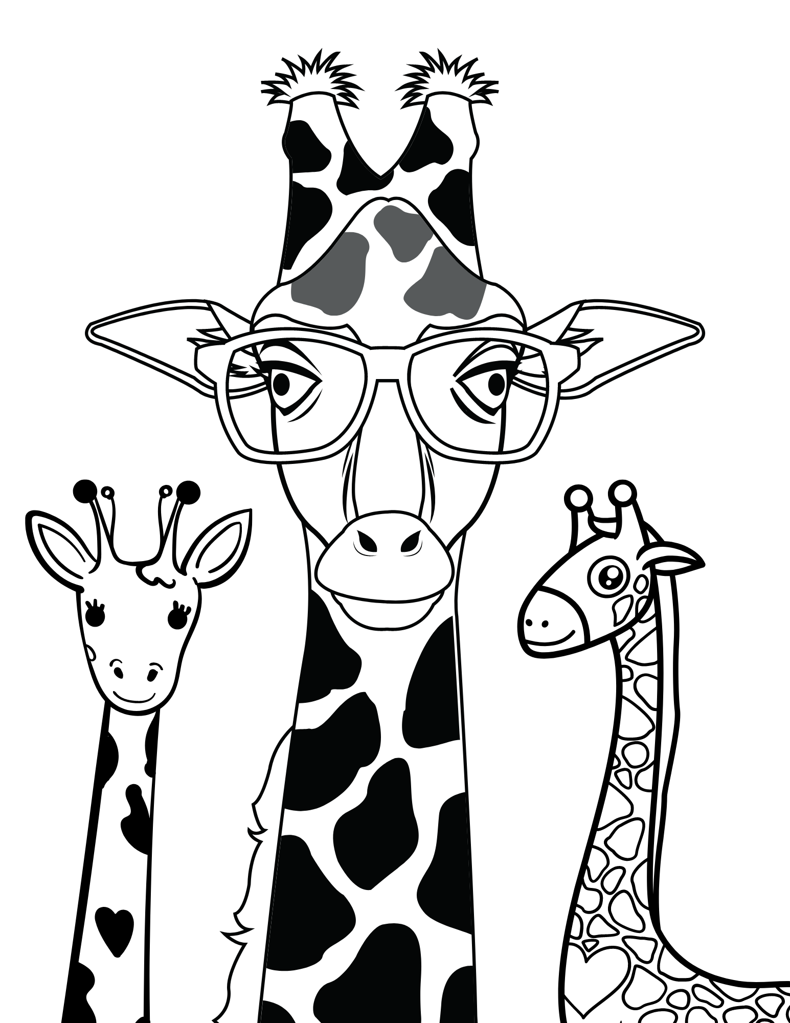 The best giraffe coloring pages for kids and adults