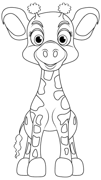 Giraffe coloring page images