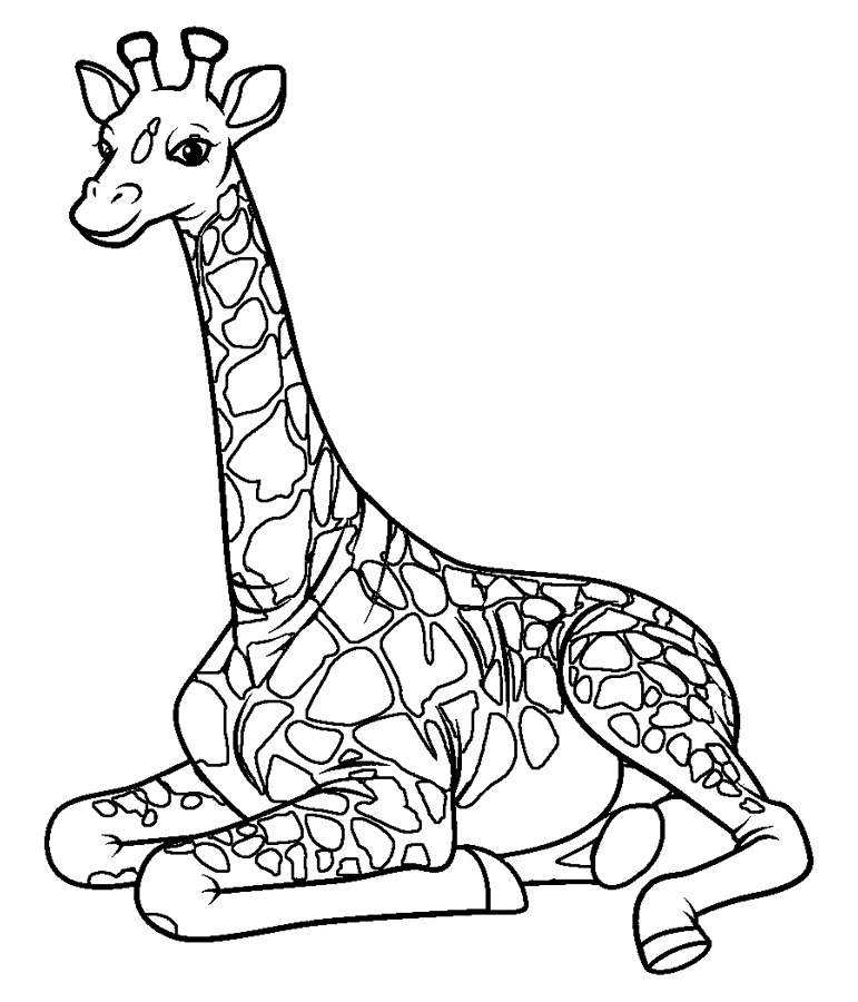 Giraffes coloring pages printable for free download