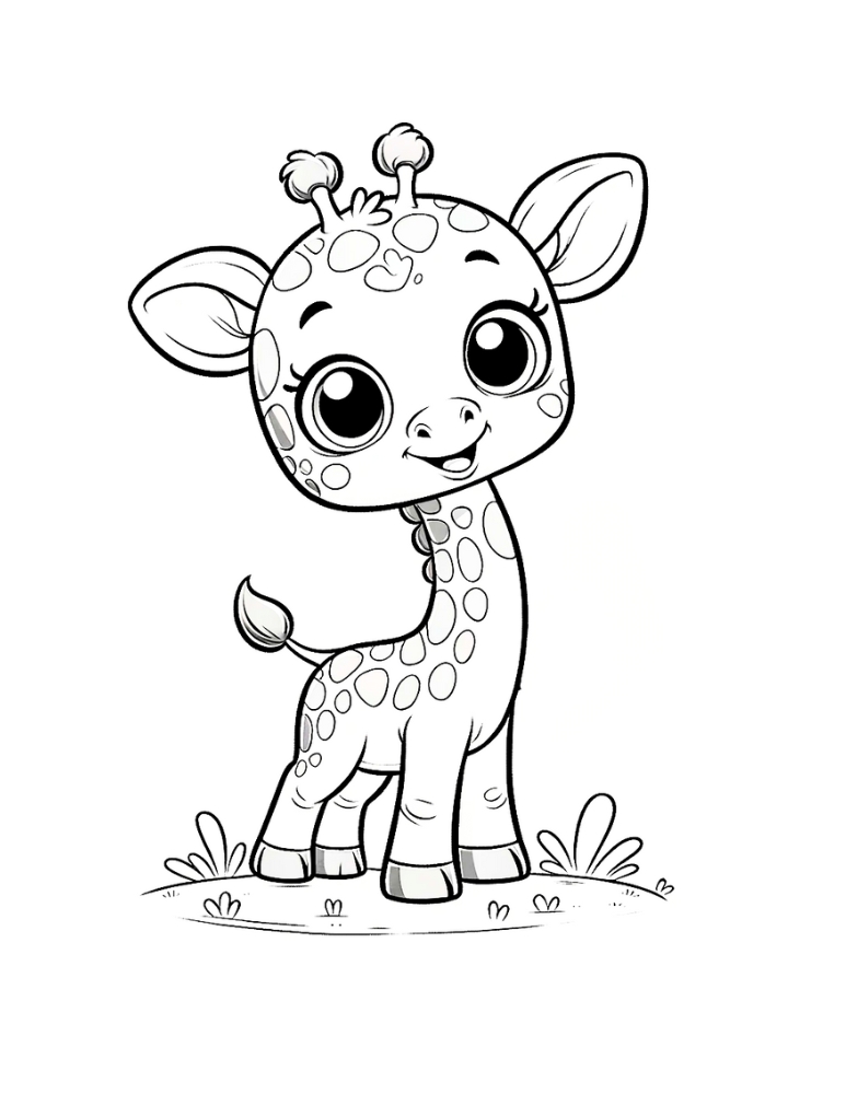 Free giraffe coloring pages