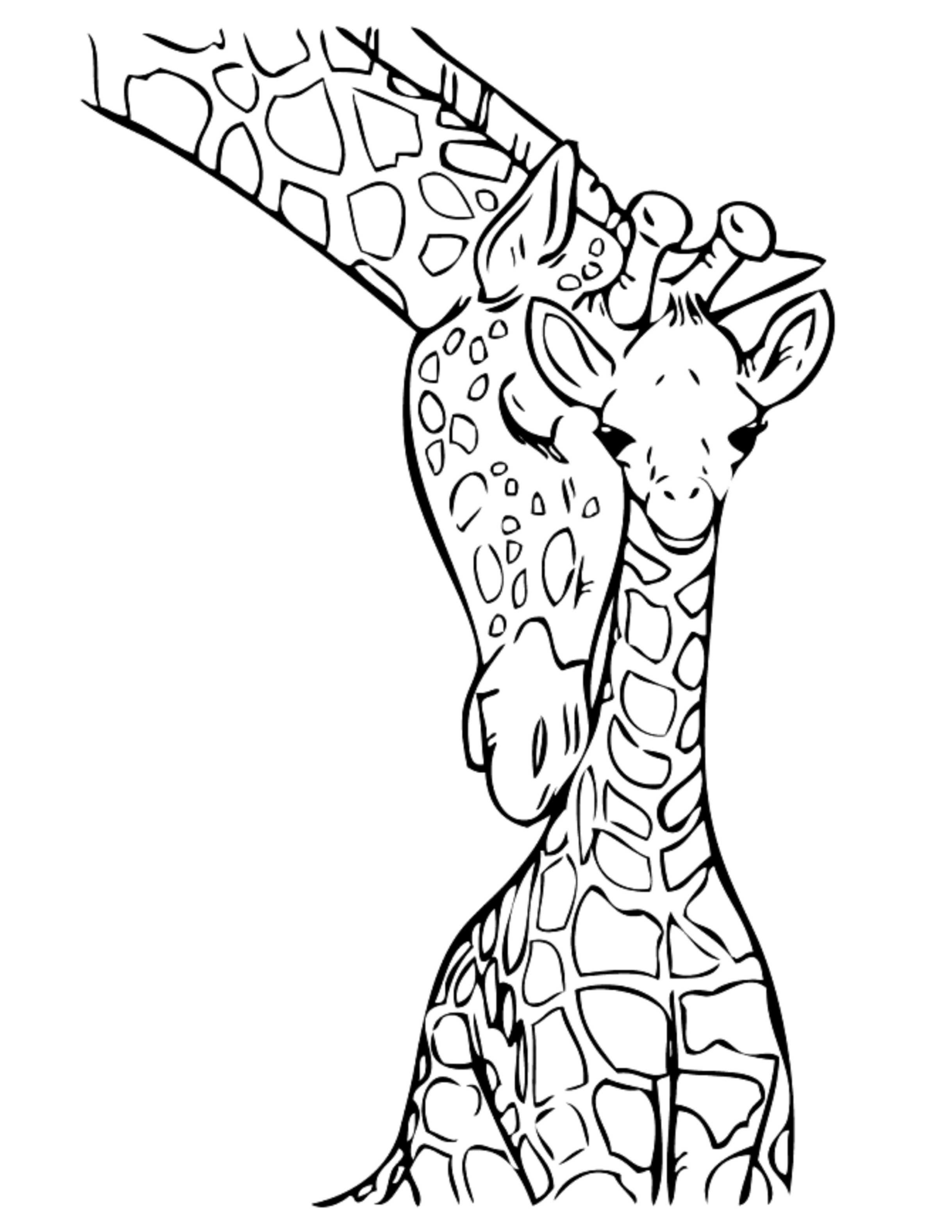 Coloring pages free printble giraffe coloring book for toddler