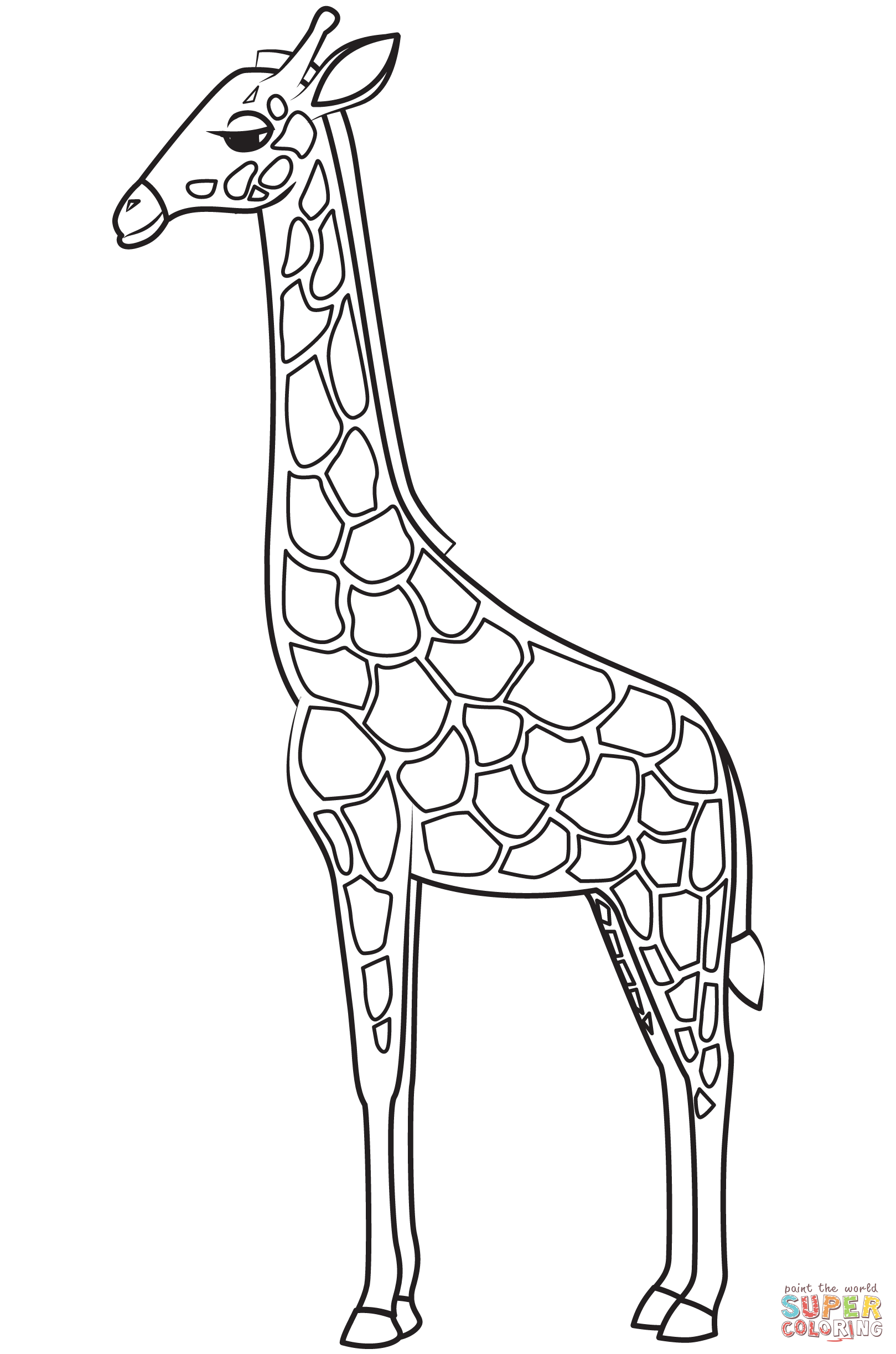 Giraffe coloring page free printable coloring pages