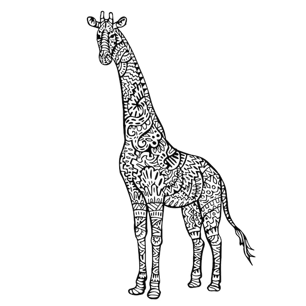 Giraffe coloring page images