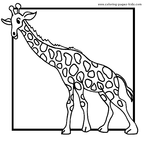 Printable giraffe coloring picture