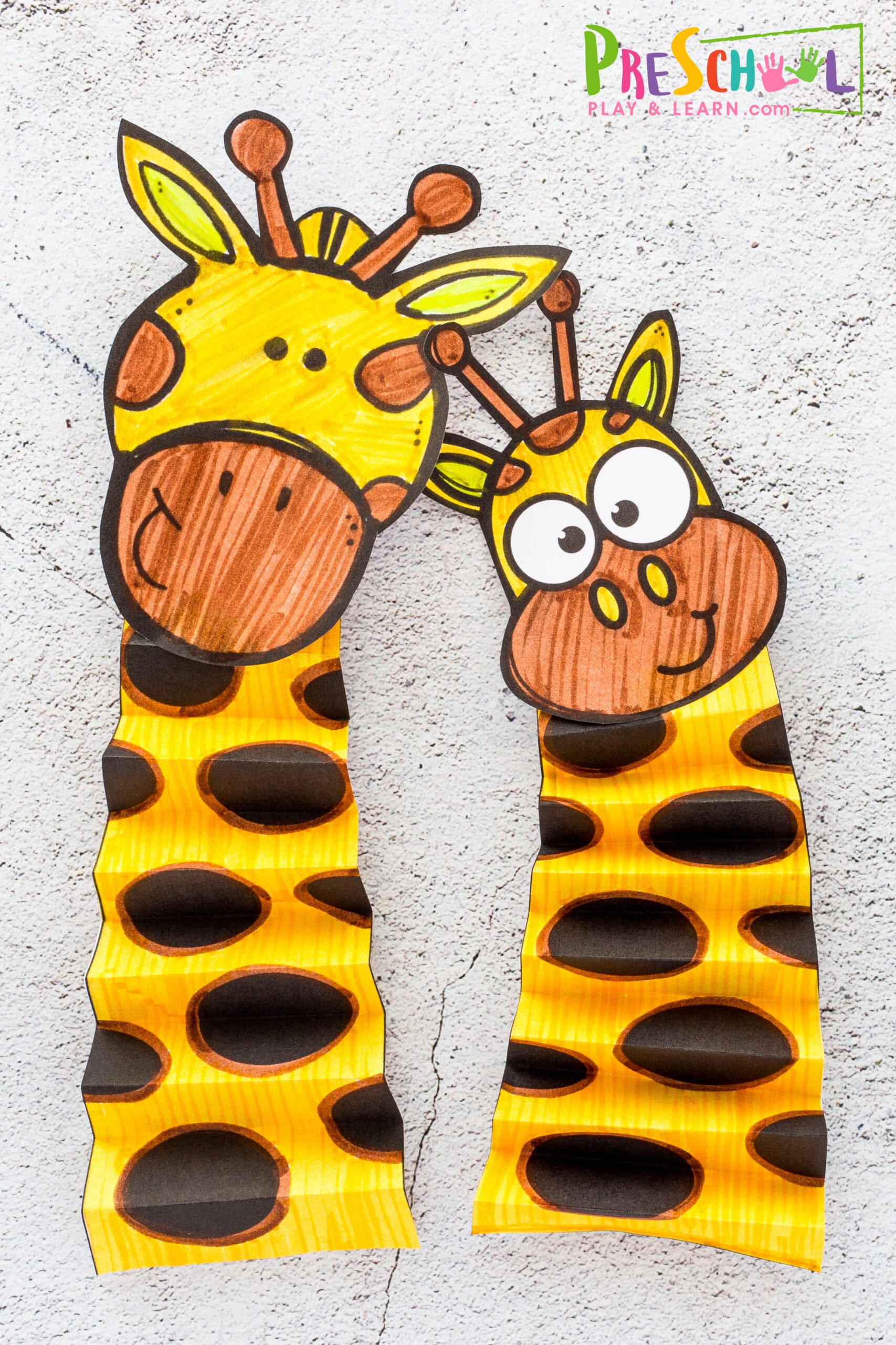 Ð cute free printable giraffe paper craft for preschoolers