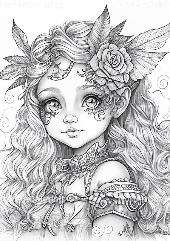 Beautiful mardi gras little girls coloring pages printable adult coloring pages download grayscale illustration girls with masks