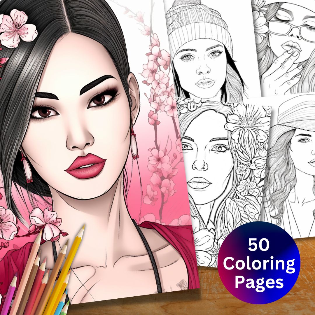 More realistic girl coloring pages pdf download