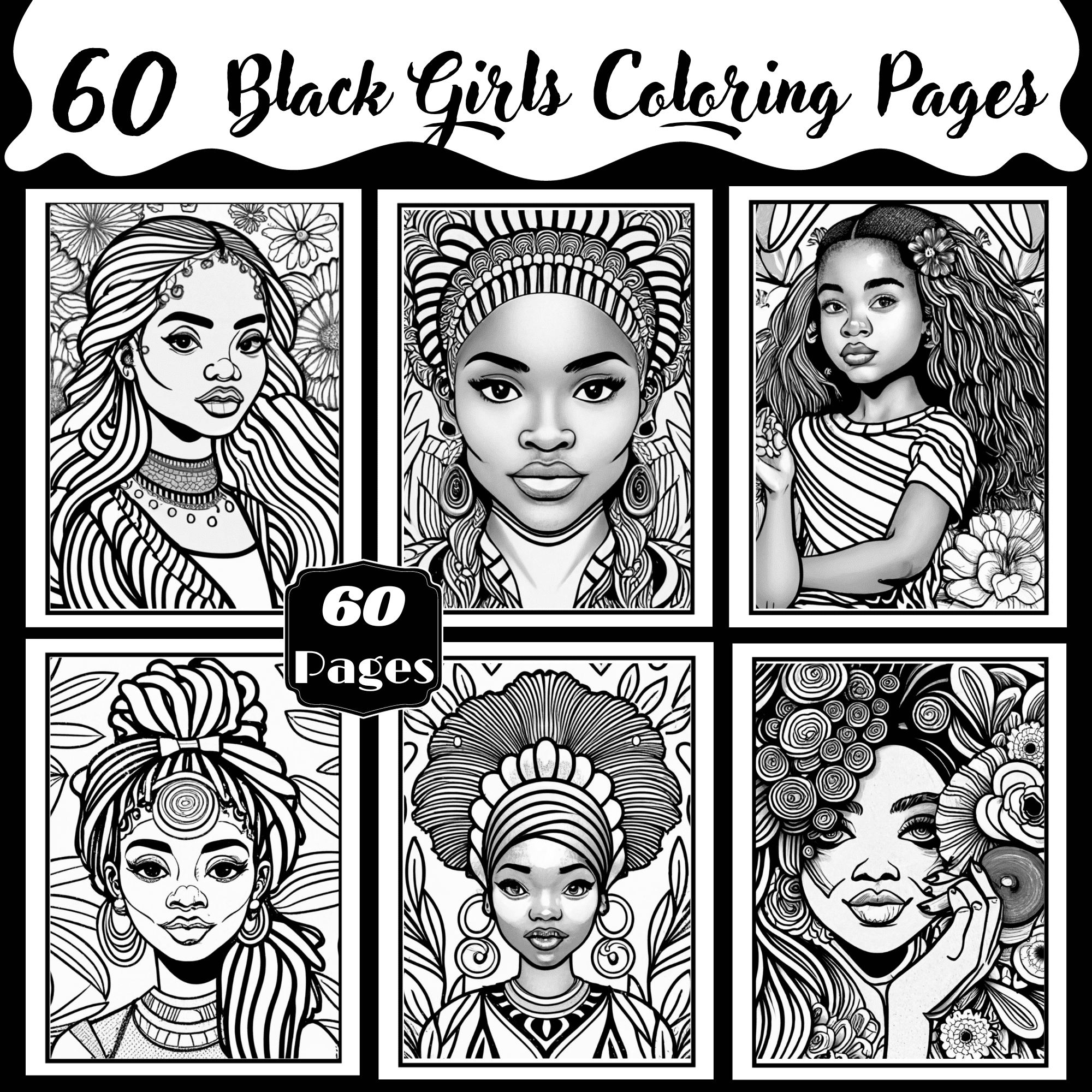 Black girls coloring pages