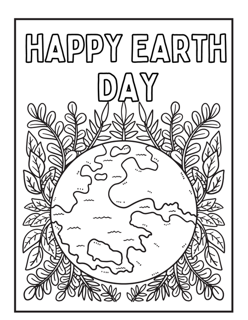 Happy earth day coloring sheets â