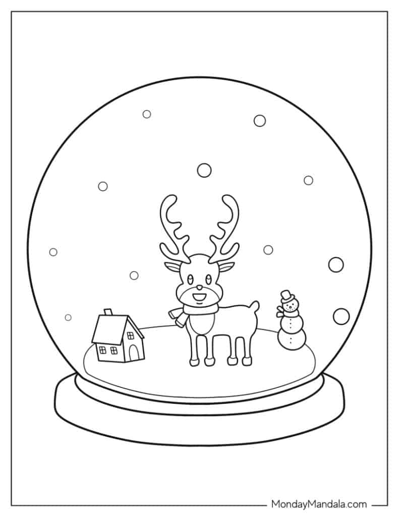 Snow globe templates free pdf printables