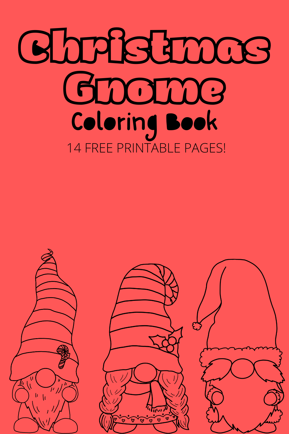 Free christmas gnome coloring book