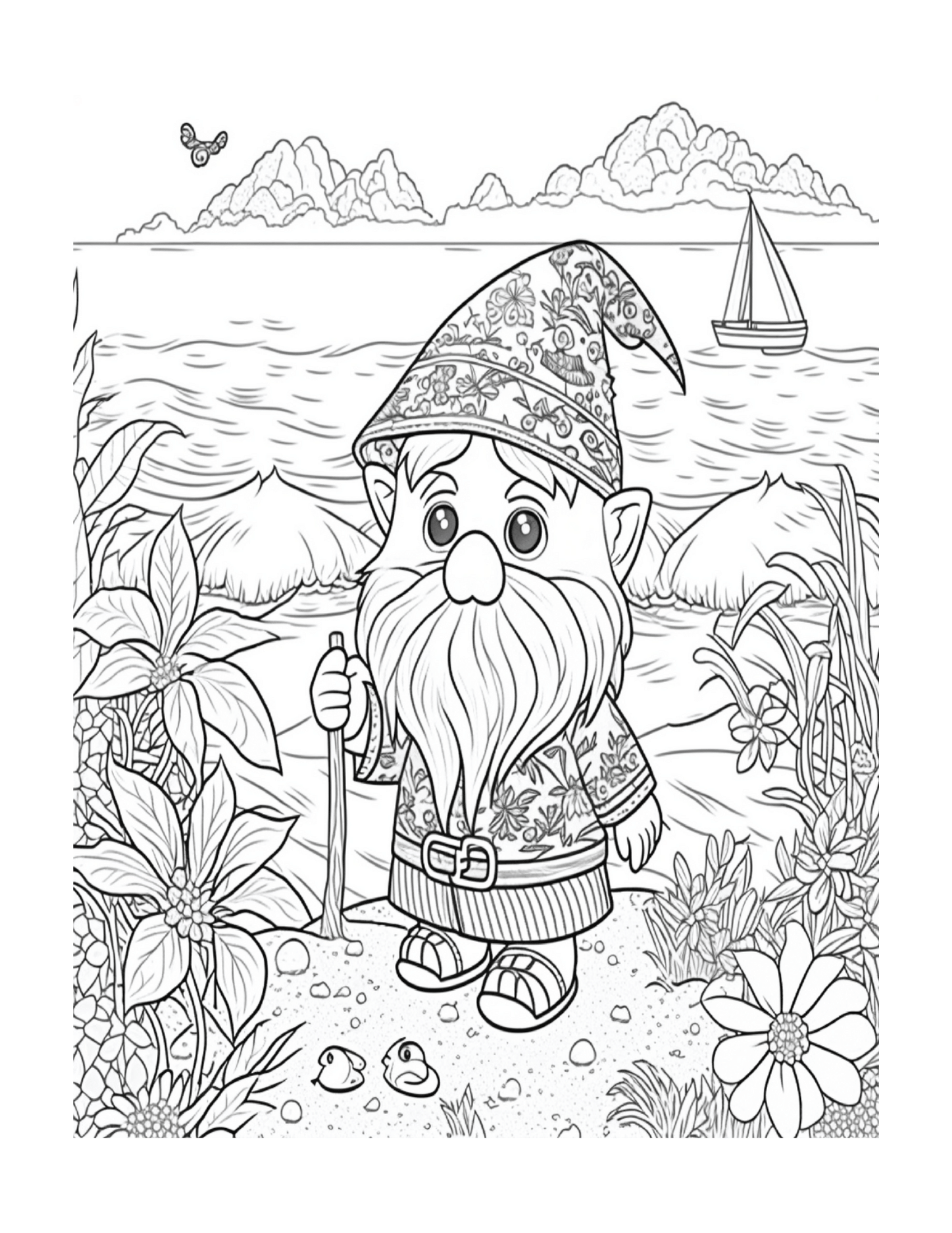 Get creative with summer gnome coloring pages made by teachers