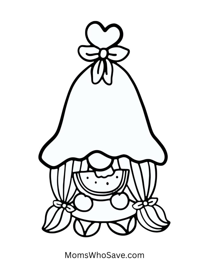 Cute gnomes coloring pages free printables