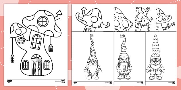 Free printable christmas gnome loring pages usa