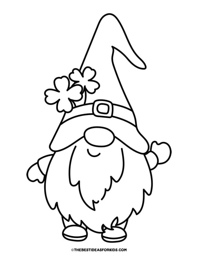 Gnome coloring pages free printables