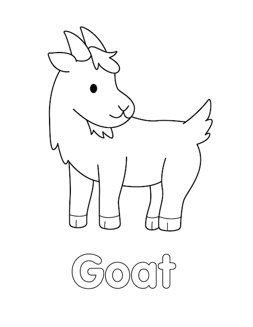 Goat coloring page