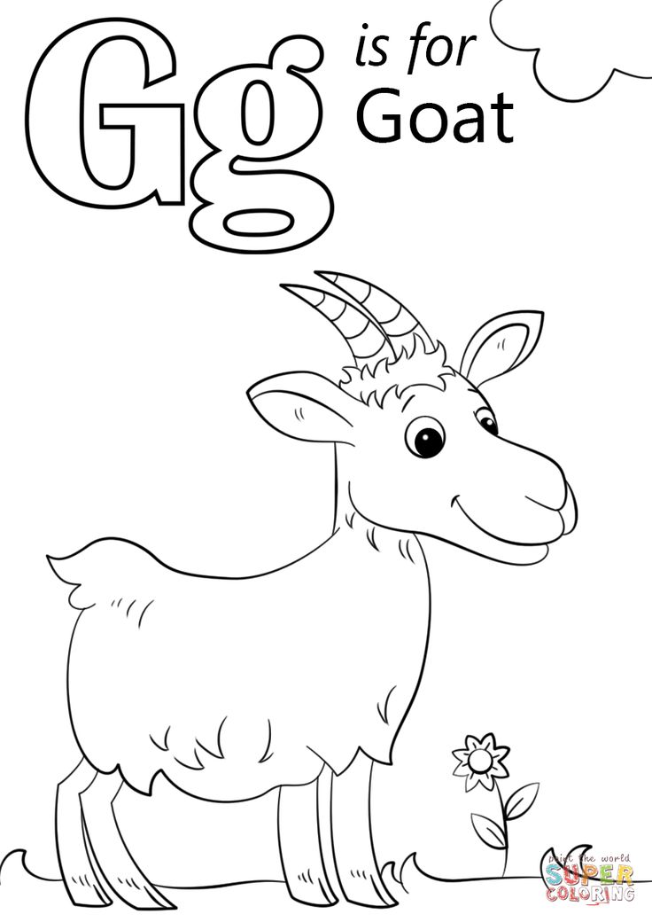 Letter g is for goat coloring page free printable coloring pages abc coloring alphabet coloring pages abc coloring pages