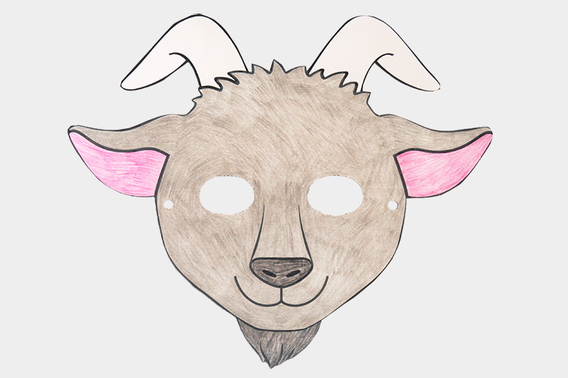 Goat masks free printable templates coloring pages