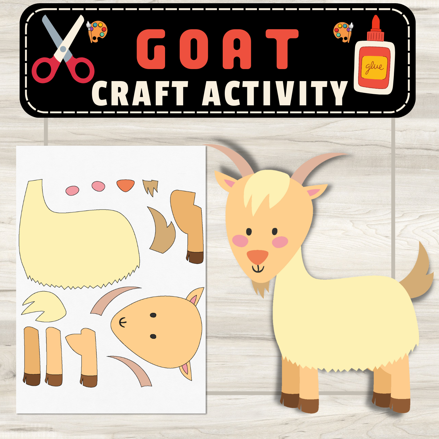 Goat craft cut paste activity explore creativity in the classroom freebie made by teachers