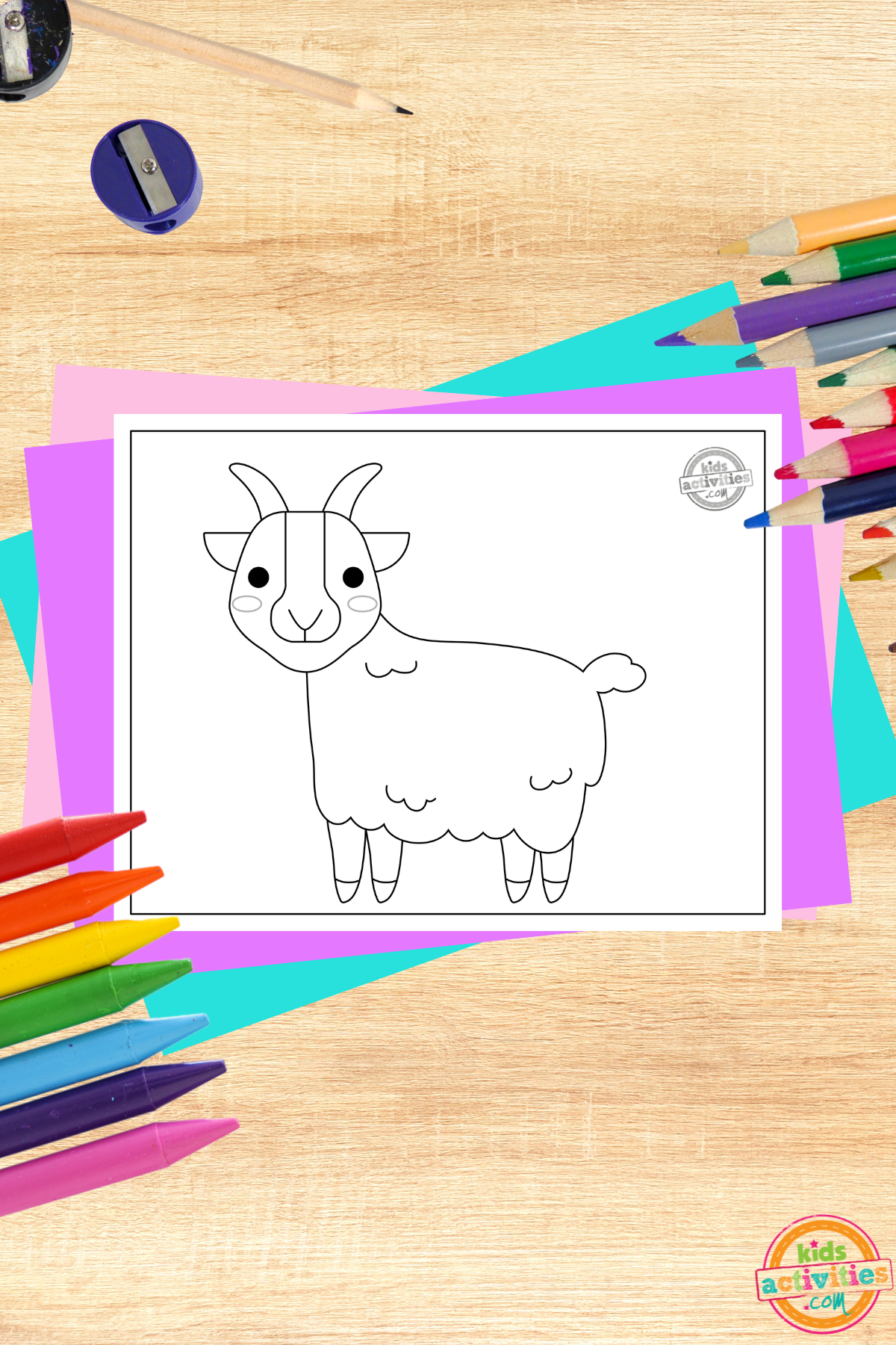 Great fainting goat coloring page for kids kids activities blog