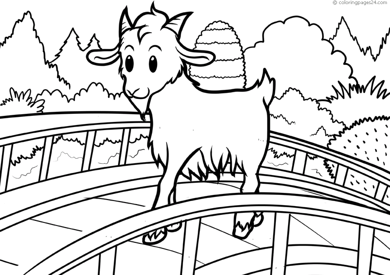 Goats coloring pages