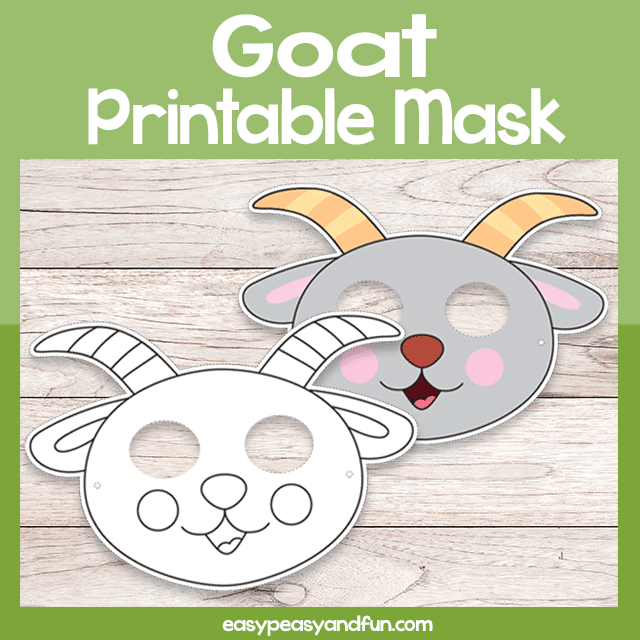 Printable goat mask template â easy peasy and fun hip