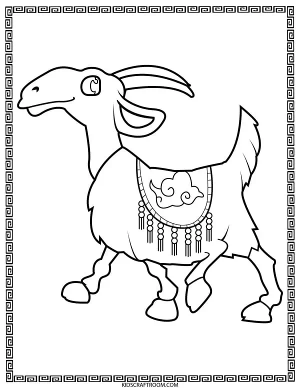 Chinese zodiac animals coloring pages free printable