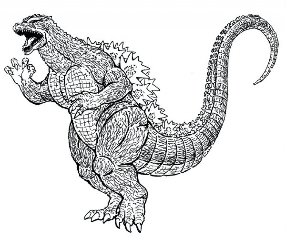 Get this online printable godzilla coloring pages zcb