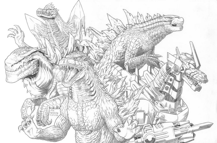 Coloring pages godzilla