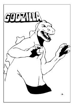Godzilla coloring pages build essential skills through artistic exploration