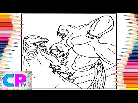 Godzilla coloring pagesgodzilla fights enemies coloring pagesno copyright soundsncs music