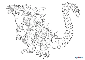 Free printable godzilla coloring pages for kids