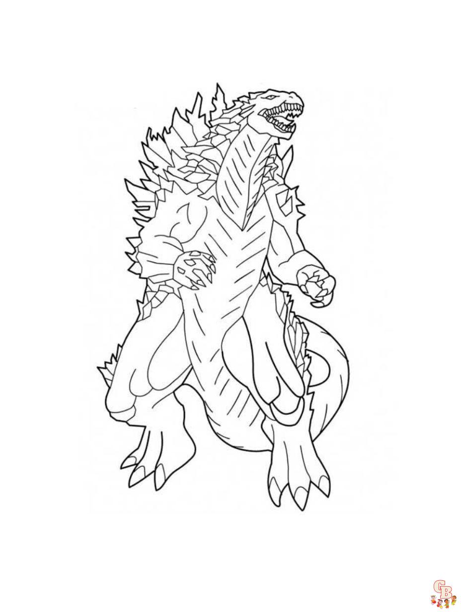 Get roaring with free godzilla coloring pages from