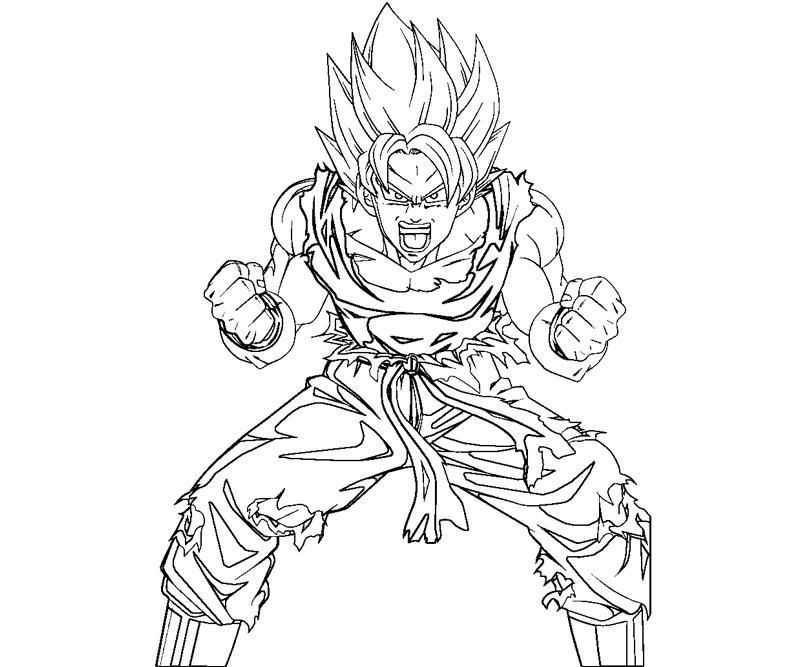 Goku coloring crafty teenager