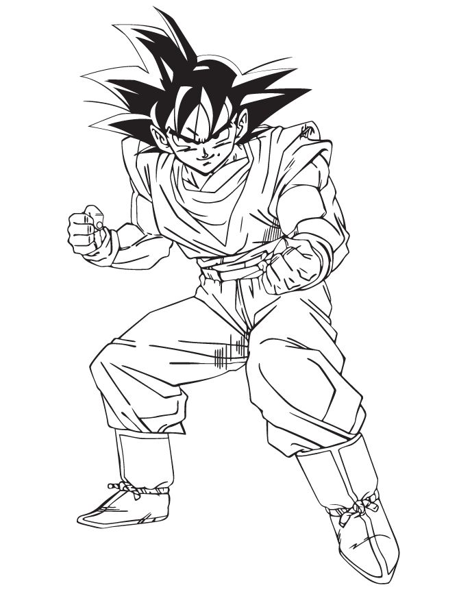 Goku coloring pages for kids