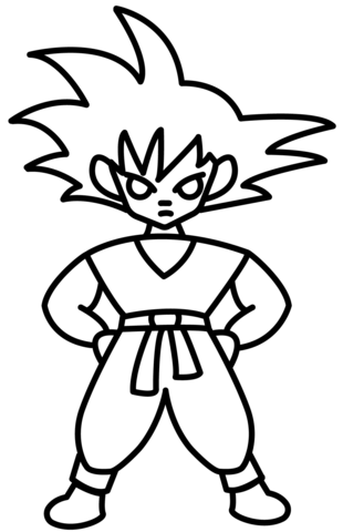 Chibi goku coloring page free printable coloring pages