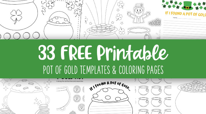 Pot of gold templates coloring pages