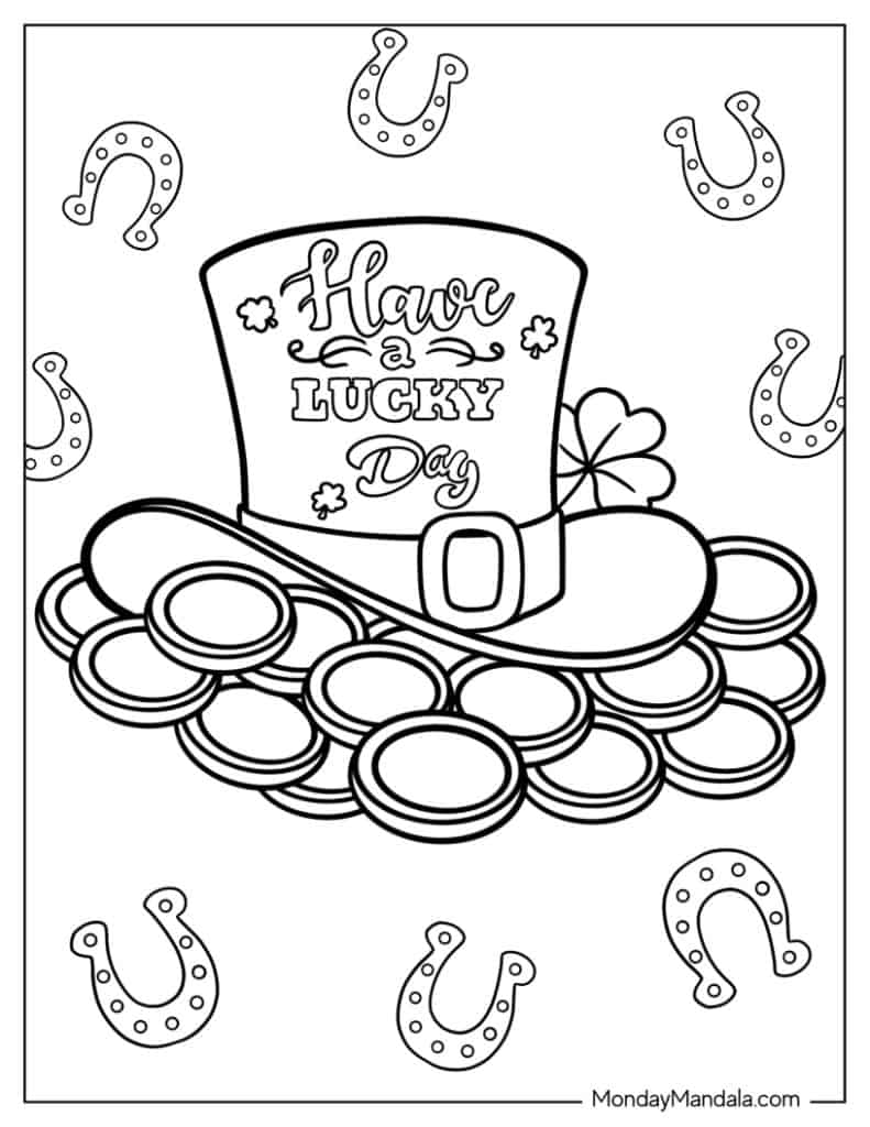 St patricks day coloring pages free pdf printables