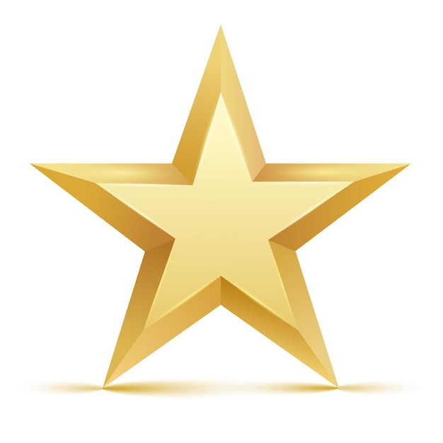 Premium vector gold star on white vector illustration eps