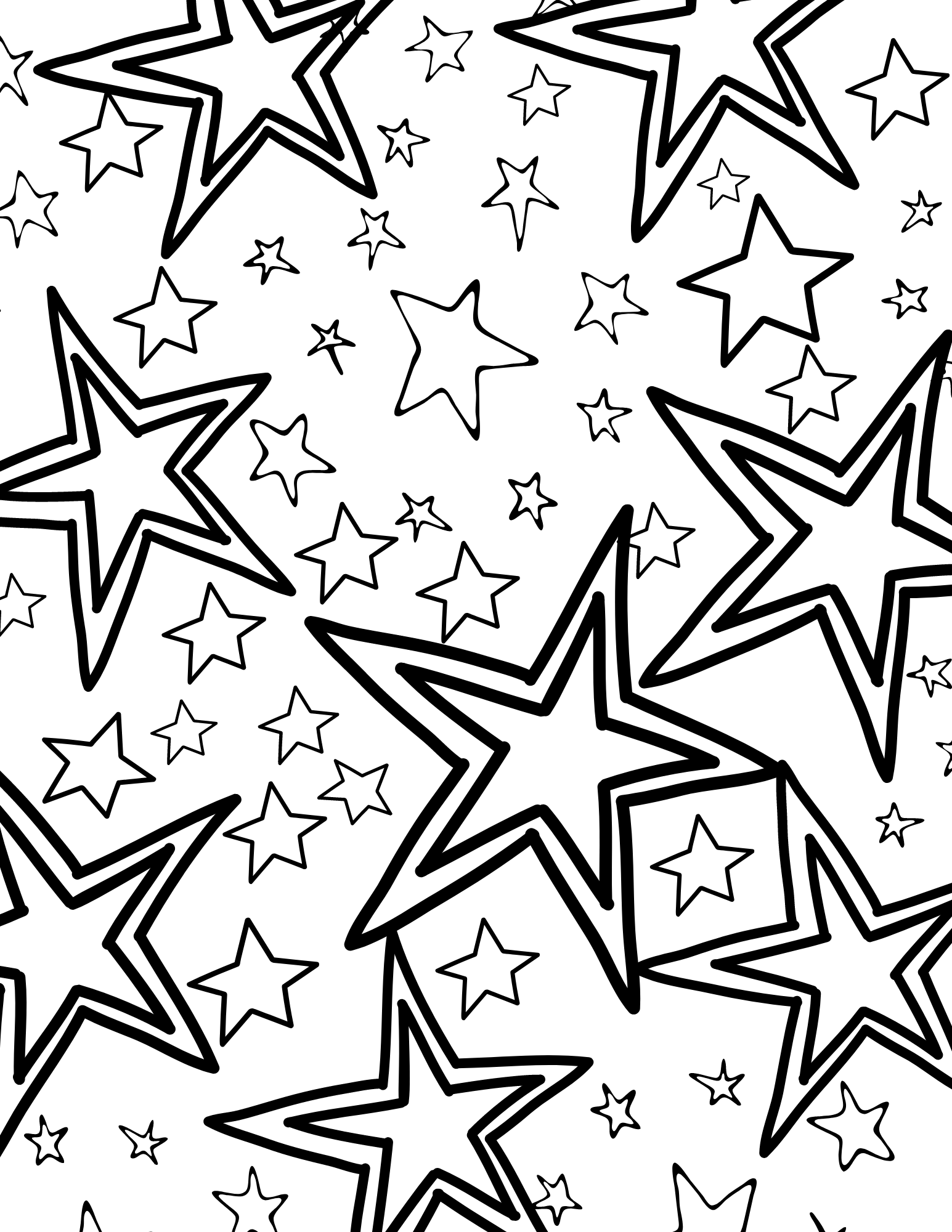 Wish upon a star with these free printable star coloring pages