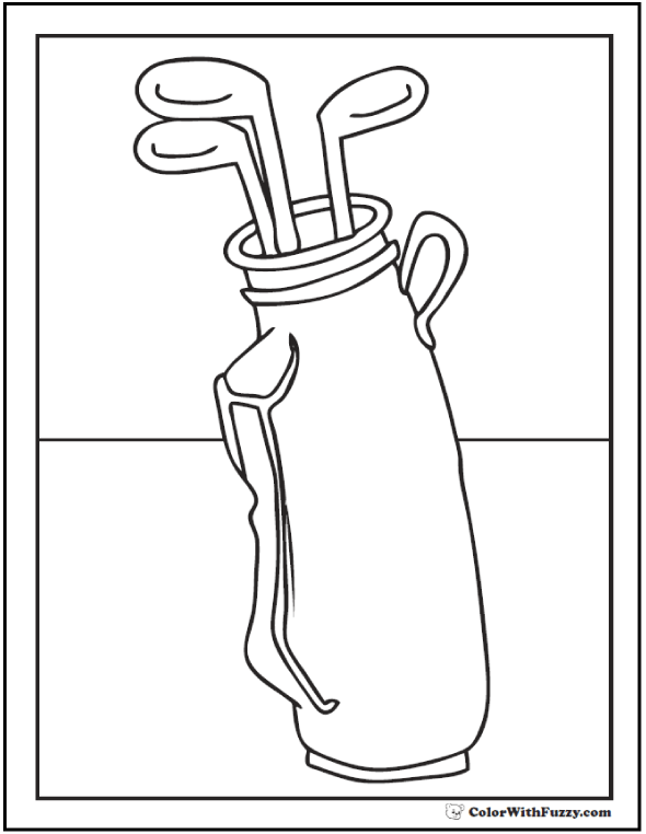 Golf coloring pages customize and print pdf