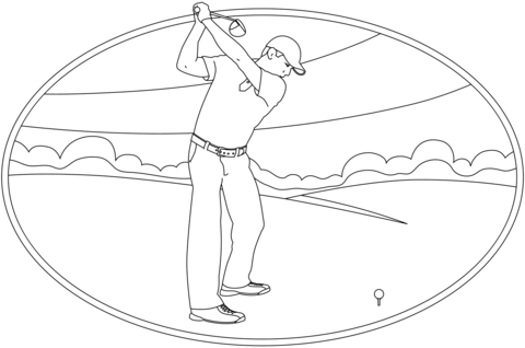 Golf coloring page free printable coloring pages